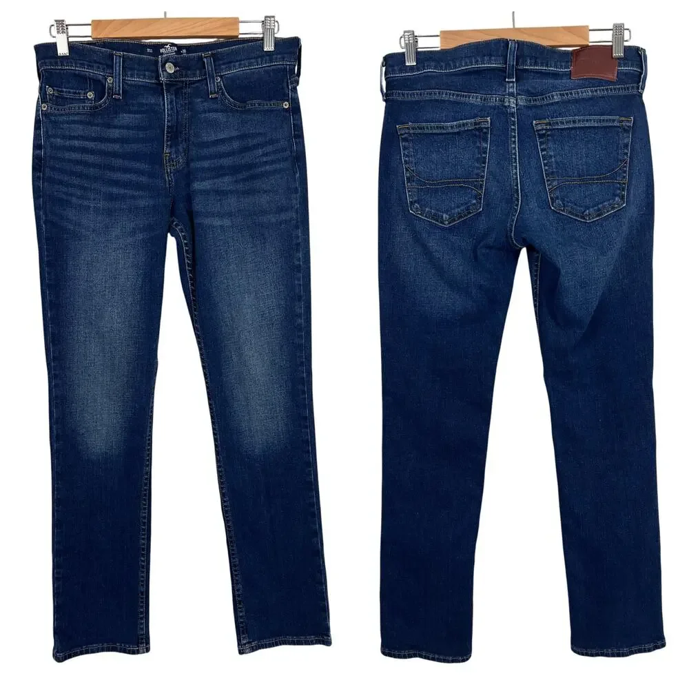 Hollister Mens 30x32 Y2K Skater Grunge Streetwear Epic Flex Slim Straight Jeans